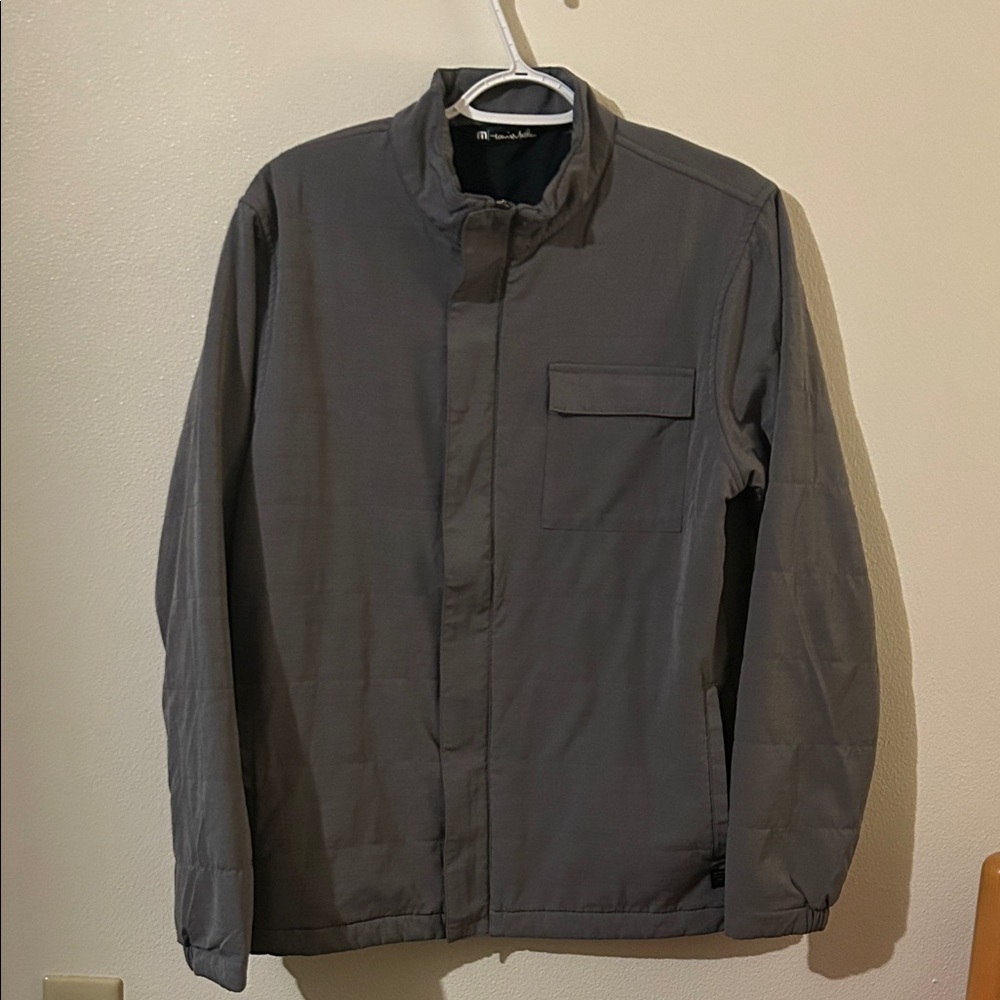 Travis Mathew Gray Performance S Stretch Active Full Zip Golf Jacket